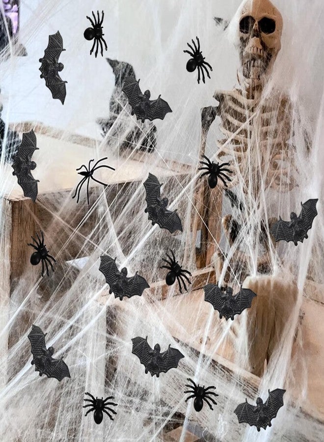 YOOHUA 300PCS Plastic Bats Spiders Halloween Mini Bats and Fake Spiders for Decorations Creepy Scary Prank Toys Plastic Insect Toys Halloween Miniatures - Image 4